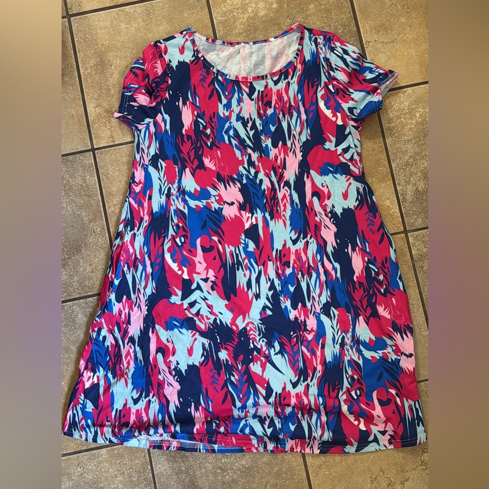 Vibrant Multicolor Abstract Dress